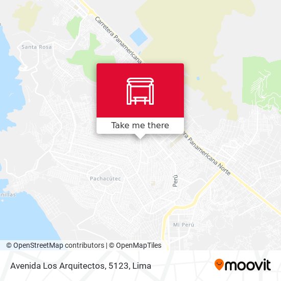 Mapa de Avenida Los Arquitectos, 5123