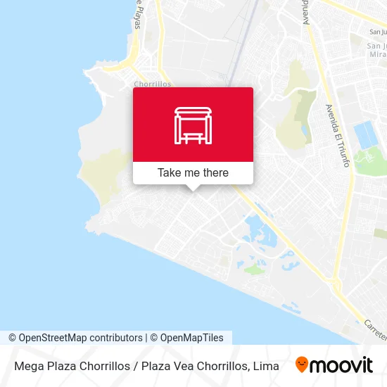 Mega Plaza Chorrillos / Plaza Vea Chorrillos map