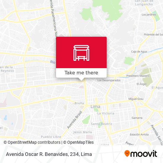 Avenida Oscar R. Benavides, 234 map