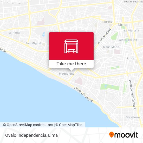 Óvalo Independencia map