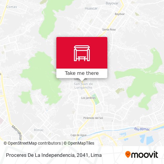 Proceres De La Independencia, 2041 map