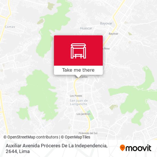 Mapa de Auxiliar Avenida Próceres De La Independencia, 2644