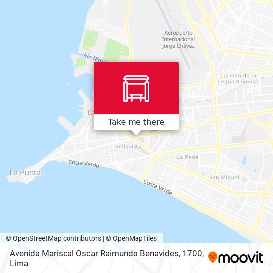 Avenida Mariscal Oscar Raimundo Benavides, 1700 map