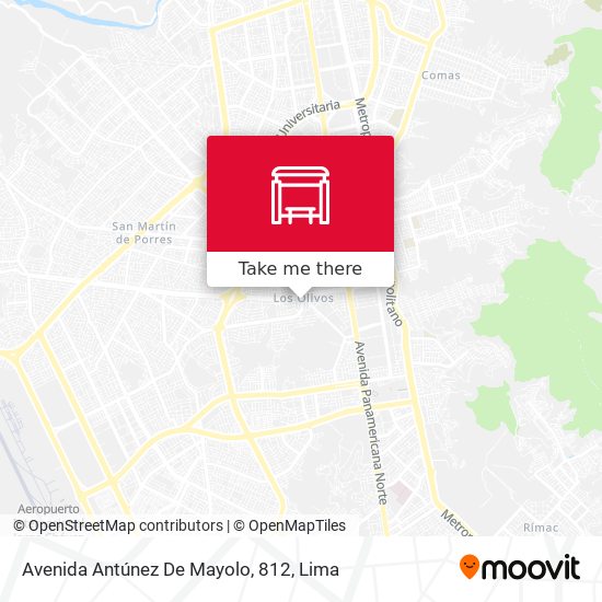 Avenida Antúnez De Mayolo, 812 map