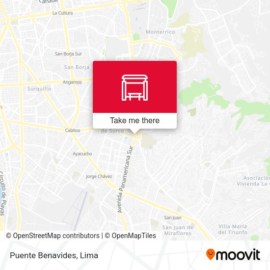 Puente Benavides map