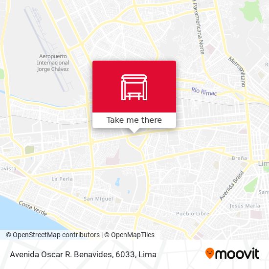 Mapa de Avenida Oscar R. Benavides, 6033