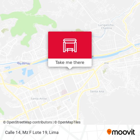 Mapa de Calle 14, Mz F Lote 19