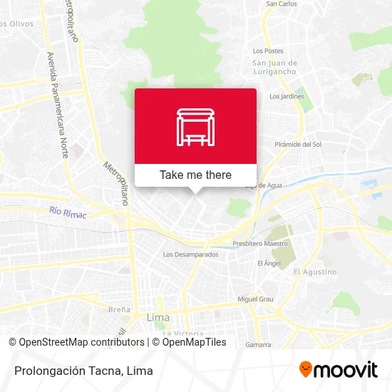 Prolongación Tacna map