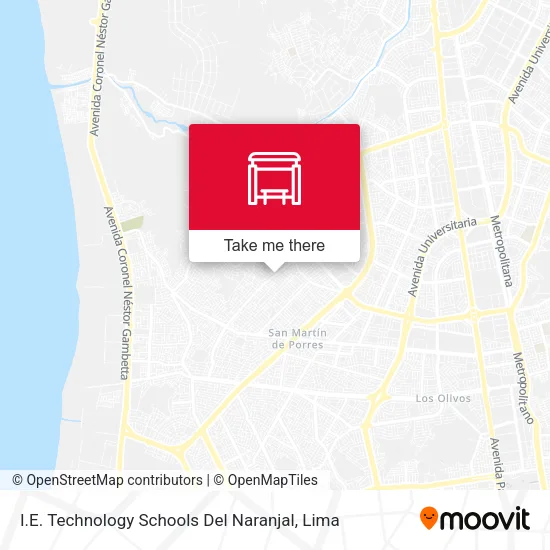 I.E. Technology Schools Del Naranjal map