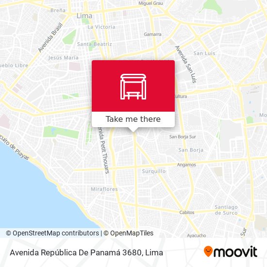 Avenida República De Panamá 3680 map