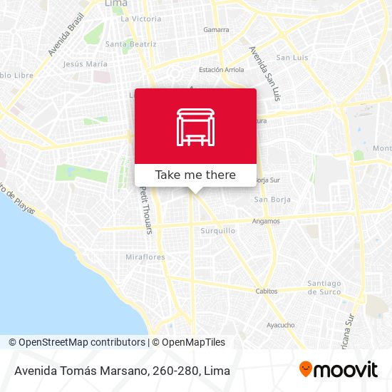 Avenida Tomás Marsano, 260-280 map