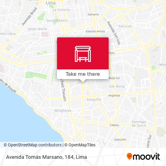 Avenida Tomás Marsano, 184 map