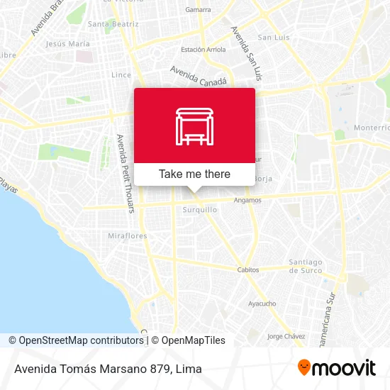 Mapa de Avenida Tomás Marsano 879