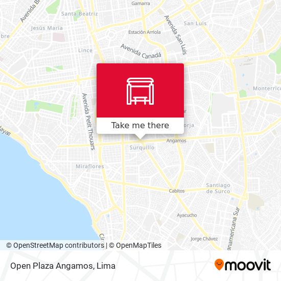 Mapa de Open Plaza Angamos