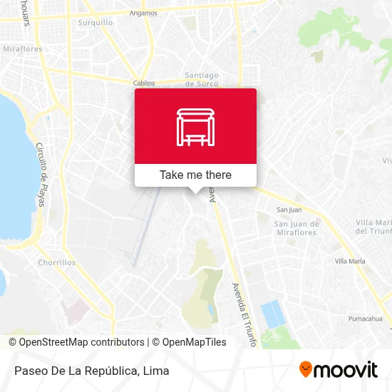 Paseo De La República map