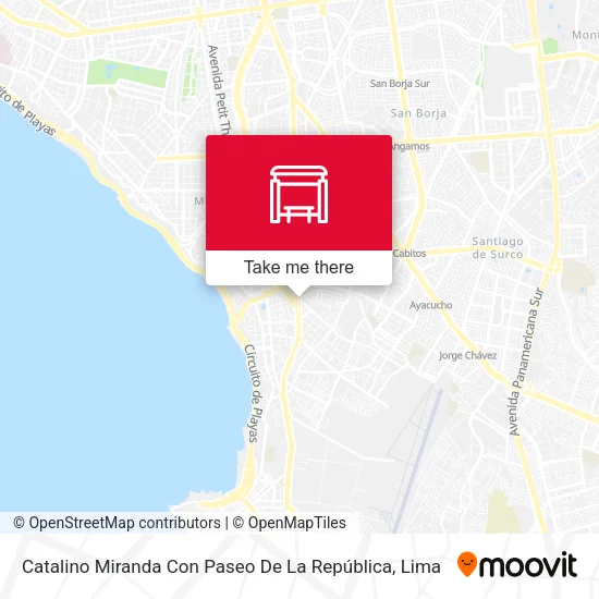 Catalino Miranda Con Paseo De La República map