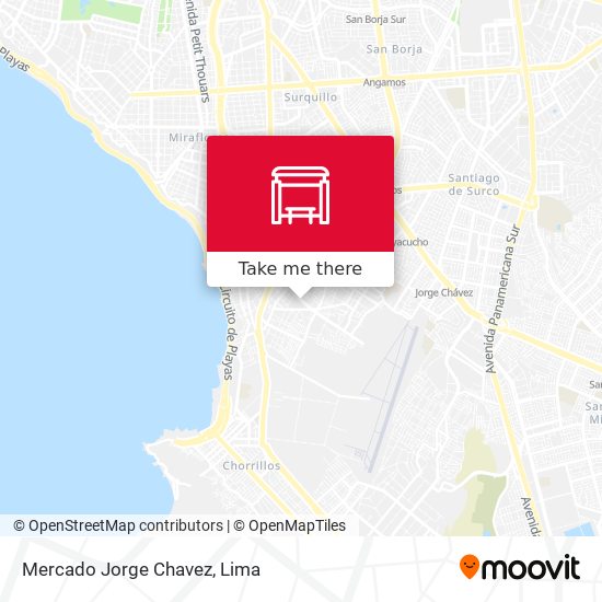 Mercado Jorge Chavez map