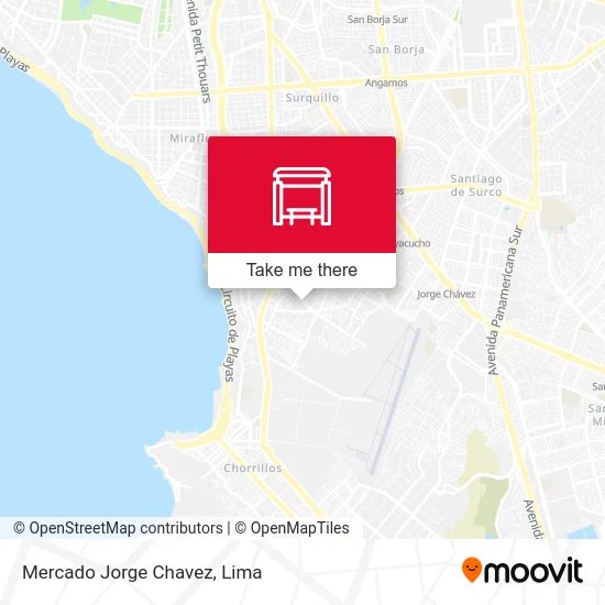 Mercado Jorge Chavez map