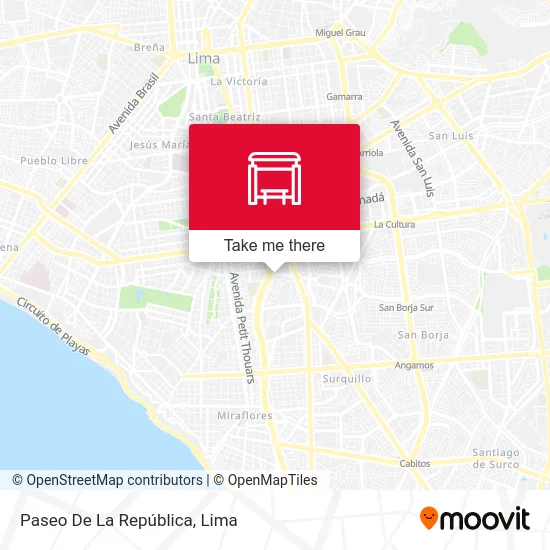 Paseo De La República map