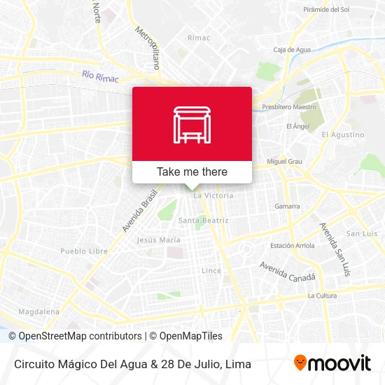 Circuito Mágico Del Agua & 28 De Julio map