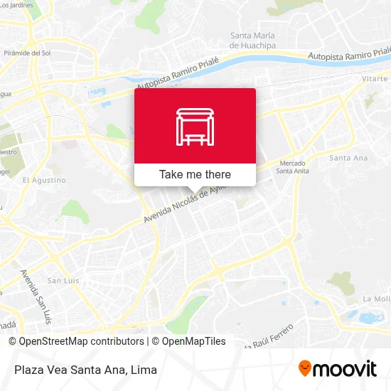 Plaza Vea Santa Ana map