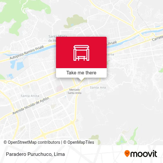 Paradero Puruchuco map