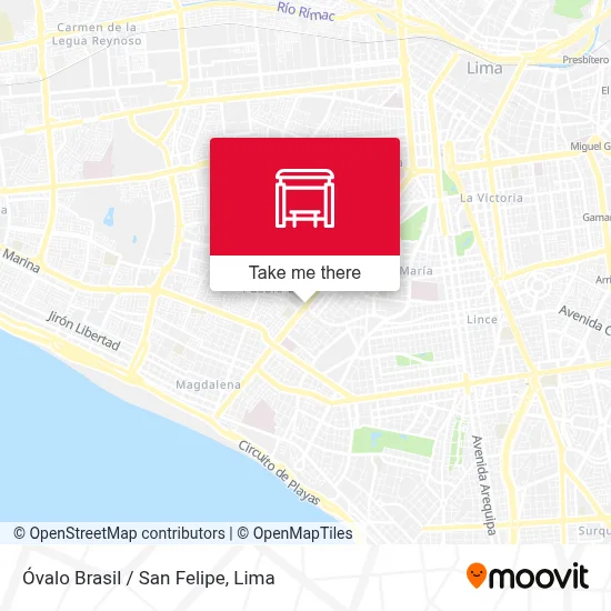 Óvalo Brasil / San Felipe map