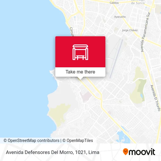 Avenida Defensores Del Morro, 1021 map