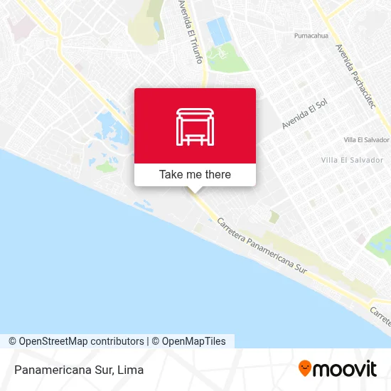 Panamericana Sur map