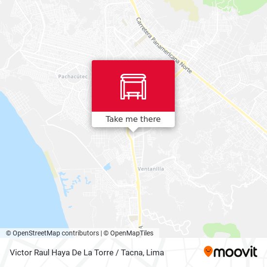 Victor Raul Haya De La Torre / Tacna map
