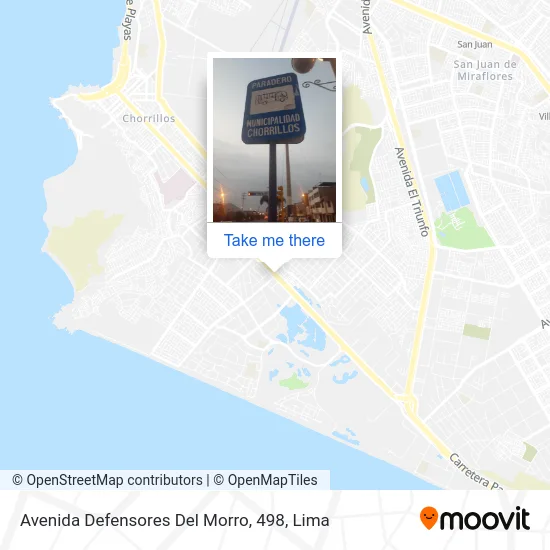 Avenida Defensores Del Morro, 498 map