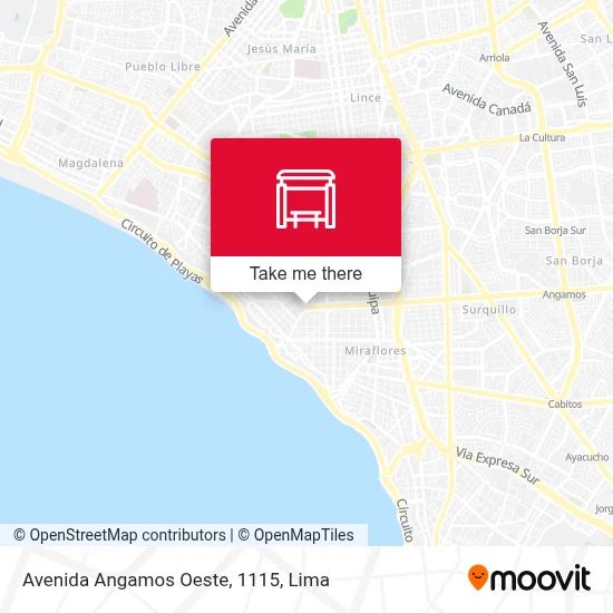 Avenida Angamos Oeste, 1115 map