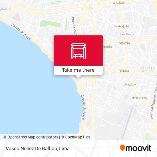 Mapa de Vasco Núñez De Balboa