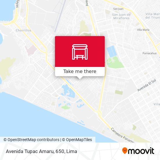 Mapa de Avenida Tupac Amaru, 650