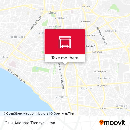 Mapa de Calle Augusto Tamayo