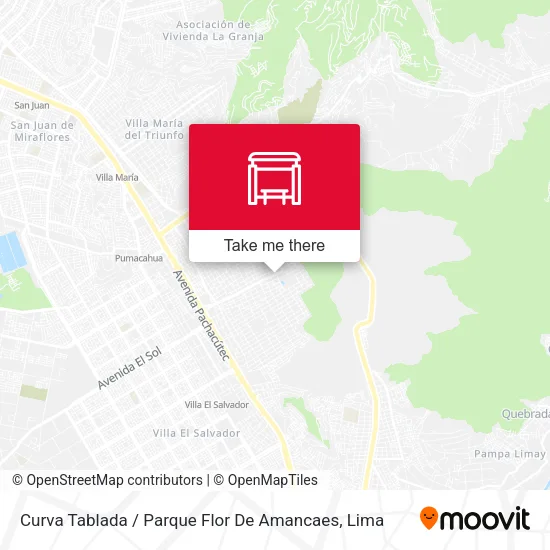 Curva Tablada / Parque Flor De Amancaes map