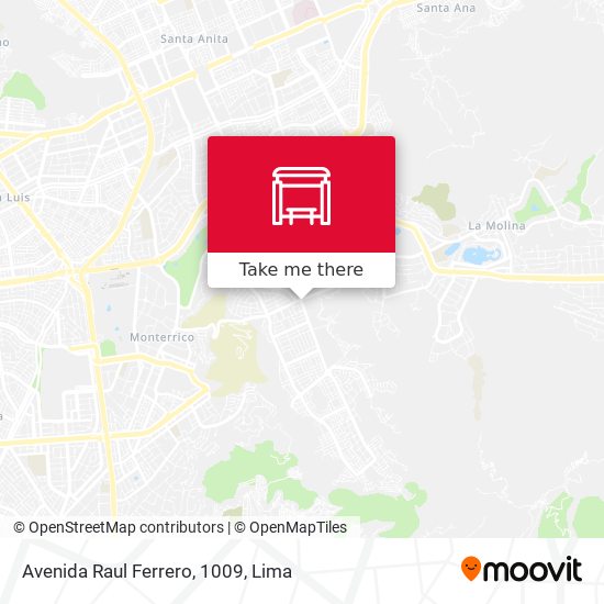 Mapa de Avenida Raul Ferrero, 1009