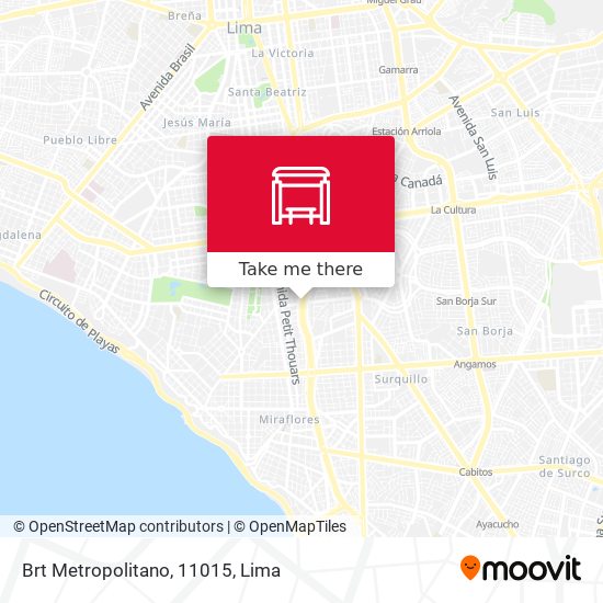 Mapa de Brt Metropolitano, 11015