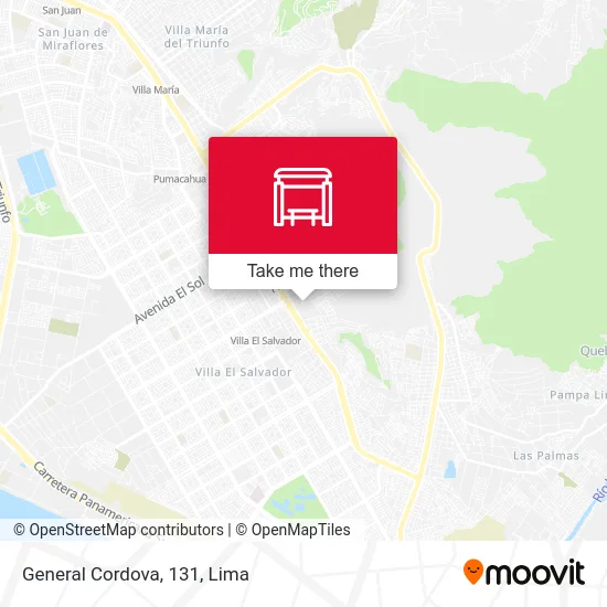 General Cordova, 131 map