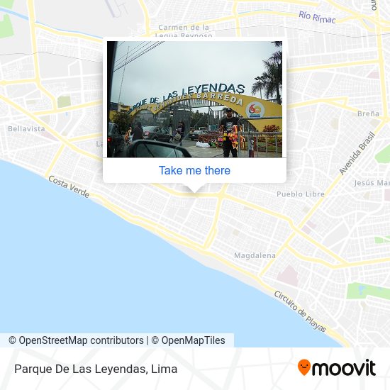 Parque De Las Leyendas map