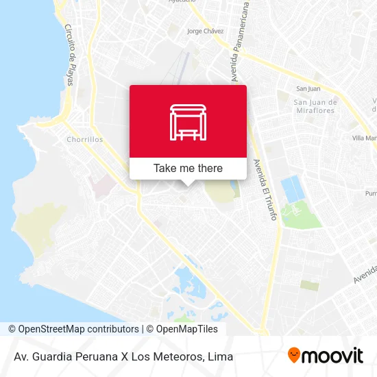 Av. Guardia Peruana X Los Meteoros map