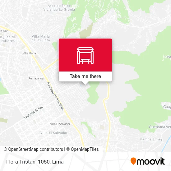 Flora Tristan, 1050 map