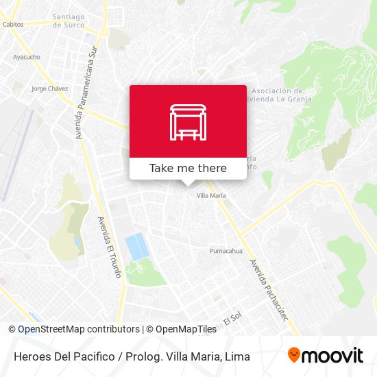 Mapa de Heroes Del Pacifico / Prolog. Villa Maria