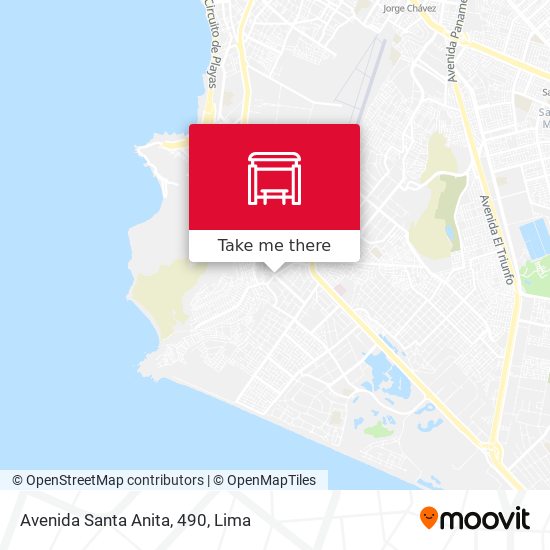 Mapa de Avenida Santa Anita, 490