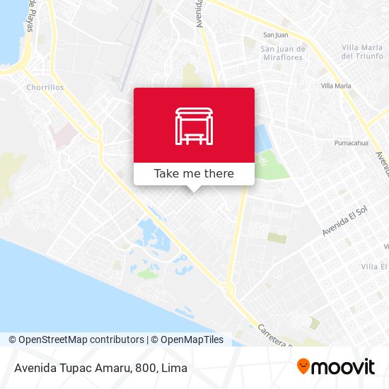 Mapa de Avenida Tupac Amaru, 800