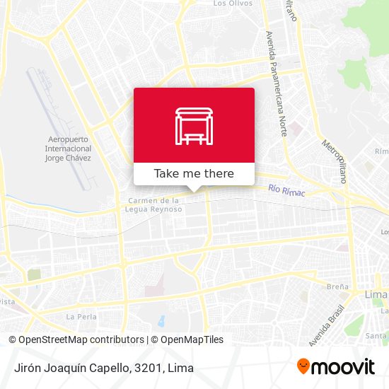 Mapa de Jirón Joaquín Capello, 3201