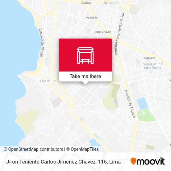 Jiron Teniente Carlos Jimenez Chavez, 116 map