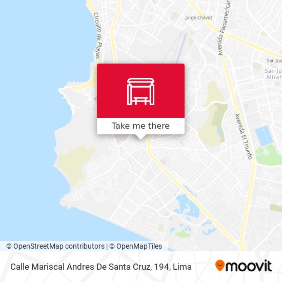Calle Mariscal Andres De Santa Cruz, 194 map