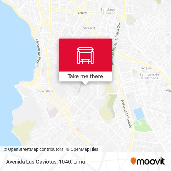 Mapa de Avenida Las Gaviotas, 1040