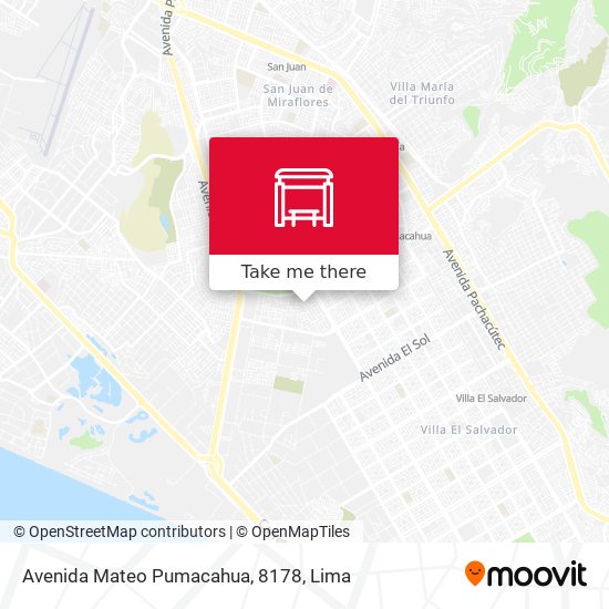 Mapa de Avenida Mateo Pumacahua, 8178